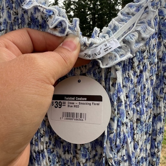 Timing Blue and White Floral Mini Dress - Picture 2 of 3